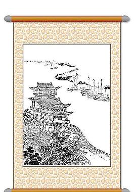 白描 風景畫圖片