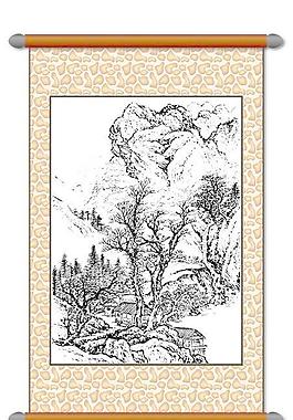 白描 風(fēng)景畫圖片
