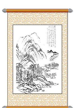 白描 風(fēng)景畫圖片