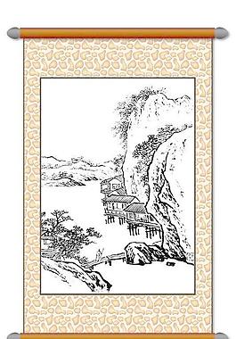 白描 風(fēng)景畫圖片