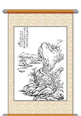 白描 風(fēng)景畫圖片