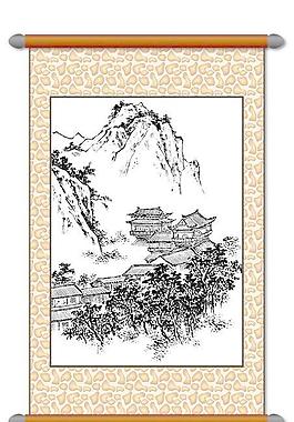 白描 風(fēng)景畫圖片