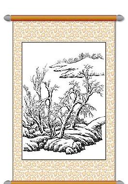 白描 風(fēng)景畫圖片