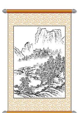 白描 風(fēng)景畫圖片