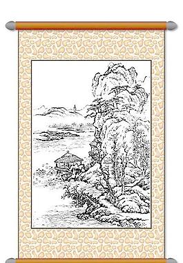 白描 風(fēng)景畫圖片