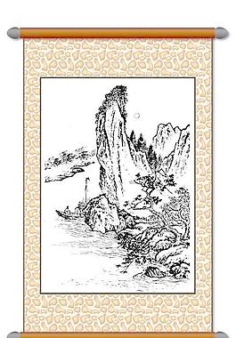 白描 風(fēng)景畫圖片