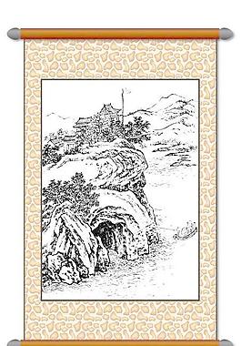 白描 風(fēng)景畫圖片