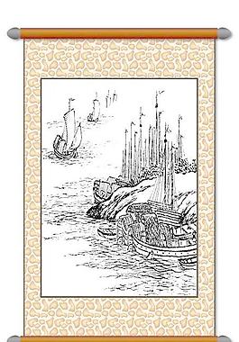 白描 風(fēng)景畫(huà)圖片