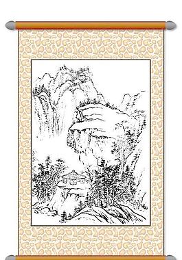 白描 風(fēng)景畫圖片