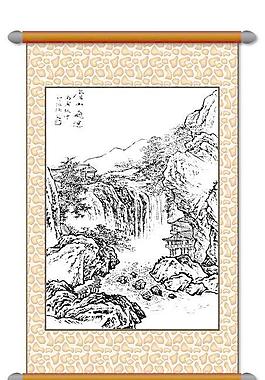 白描 風(fēng)景畫圖片