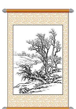 白描 風(fēng)景畫圖片