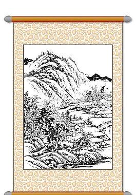 白描 風(fēng)景畫圖片