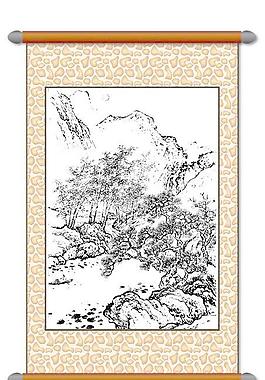 白描 風(fēng)景畫圖片