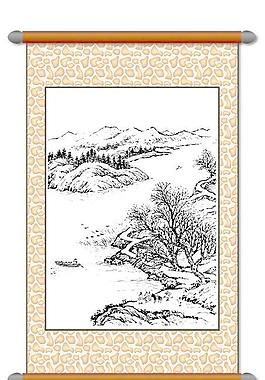 白描 風(fēng)景畫圖片