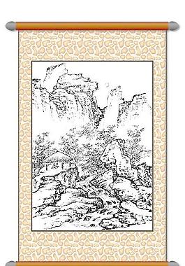 白描 風(fēng)景畫圖片