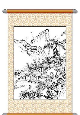 白描 風(fēng)景畫圖片
