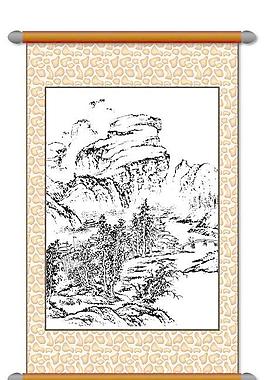 白描 風(fēng)景畫圖片
