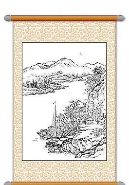 白描 風(fēng)景畫圖片