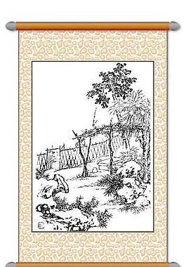 白描 風(fēng)景畫圖片