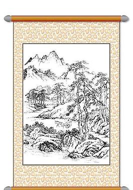 白描 風(fēng)景畫圖片