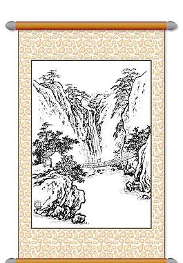 白描 風(fēng)景畫圖片