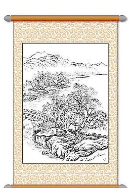 白描 風(fēng)景畫圖片