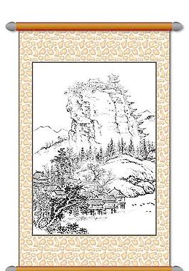 白描 風(fēng)景畫圖片