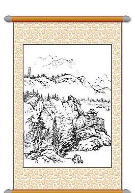白描 風(fēng)景畫圖片