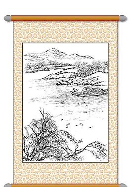 白描 風(fēng)景畫圖片