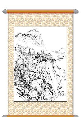 白描 風(fēng)景畫圖片