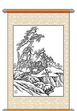 白描 風(fēng)景畫圖片