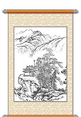 白描 風(fēng)景畫圖片