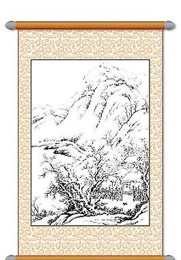 白描 風(fēng)景畫圖片