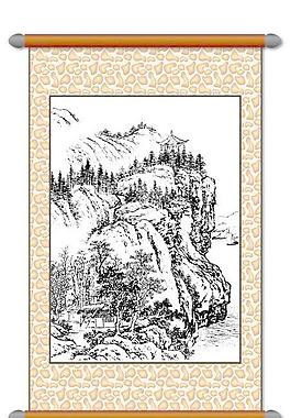 白描 風(fēng)景畫圖片