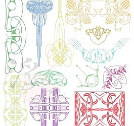 抽象歐式花紋圖案圖片