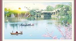 園林風(fēng)景畫(huà)圖片