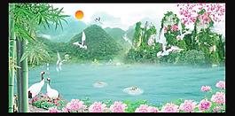 山水風景畫圖片