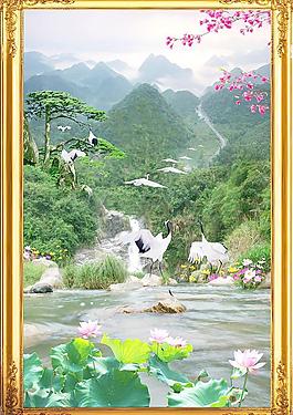 山水風景畫圖片