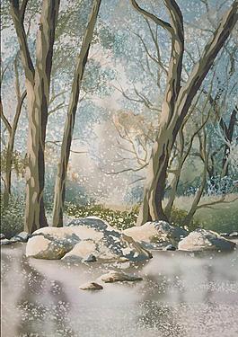 水彩风景画图片