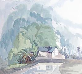 水彩风景画图片