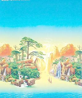 自然風景畫圖片