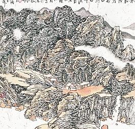 群山風(fēng)景畫圖片