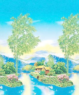 自然風景畫圖片