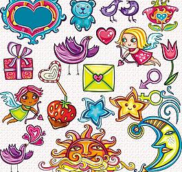 可愛的手繪風(fēng)格小玩意圖片