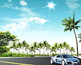 汽車創(chuàng)意海報(bào)圖片