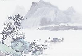 水墨山水畫圖片