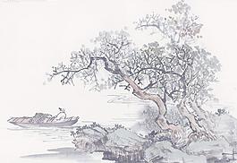 水墨山水畫圖片