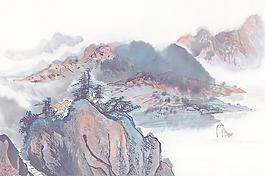 水墨山水畫圖片