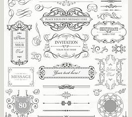 歐式花紋花邊圖片