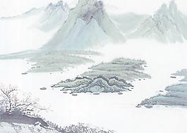 水墨山水畫圖片